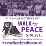 mothers day walk for peace information sign