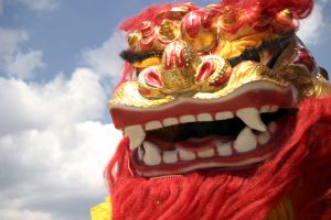 photo of a chinese dragon mascot