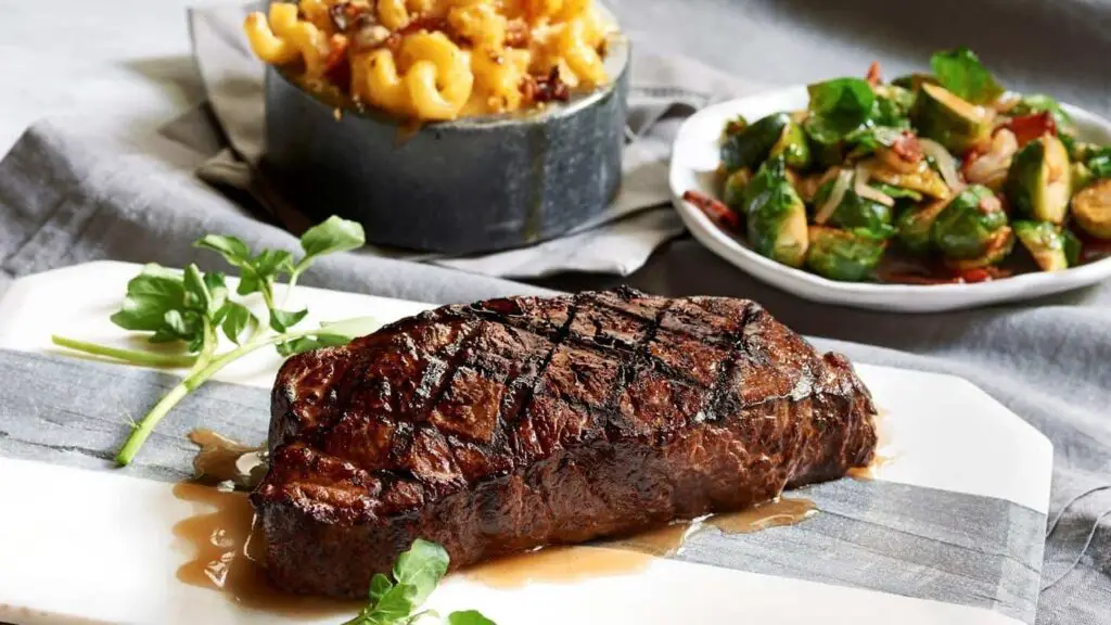 beautifully plated stake and vegetables