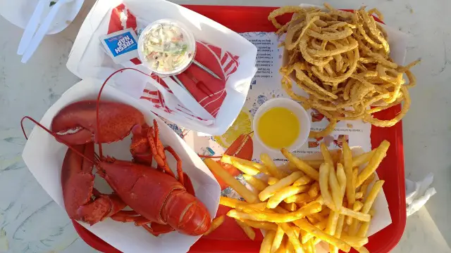 bob lobster and fries platter