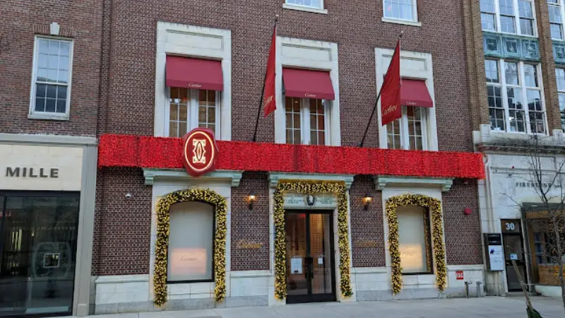 Facade of Cartier shop in Boston, MA