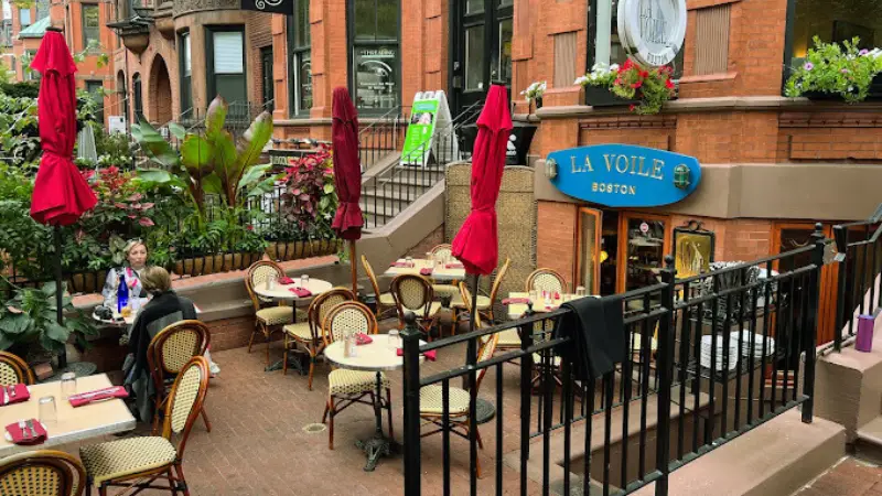 Summer open area near La Voile restaurant in Boston, MA