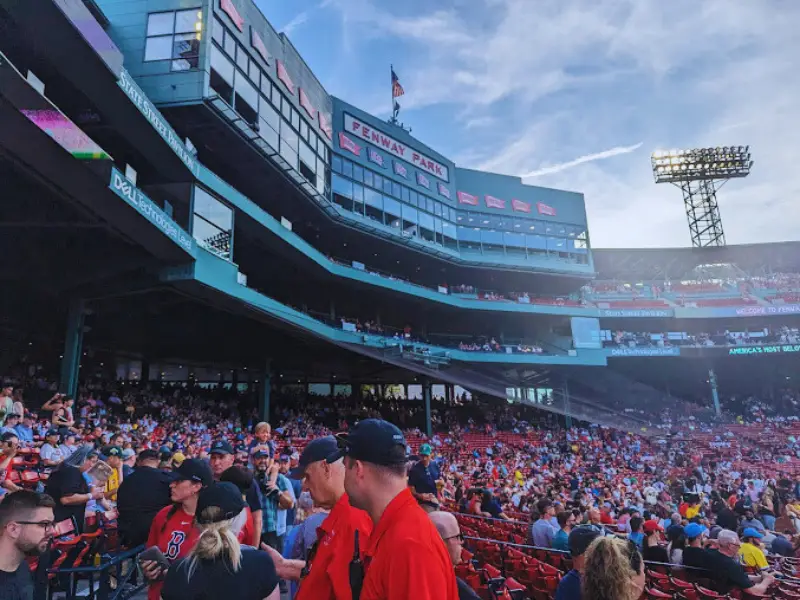 A lot of people gather for a game in Fenway Park