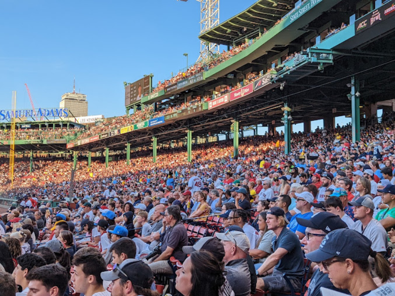 People seating at Fenway Park