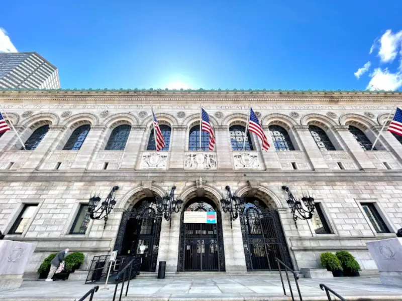 A facade of Boston Public Library