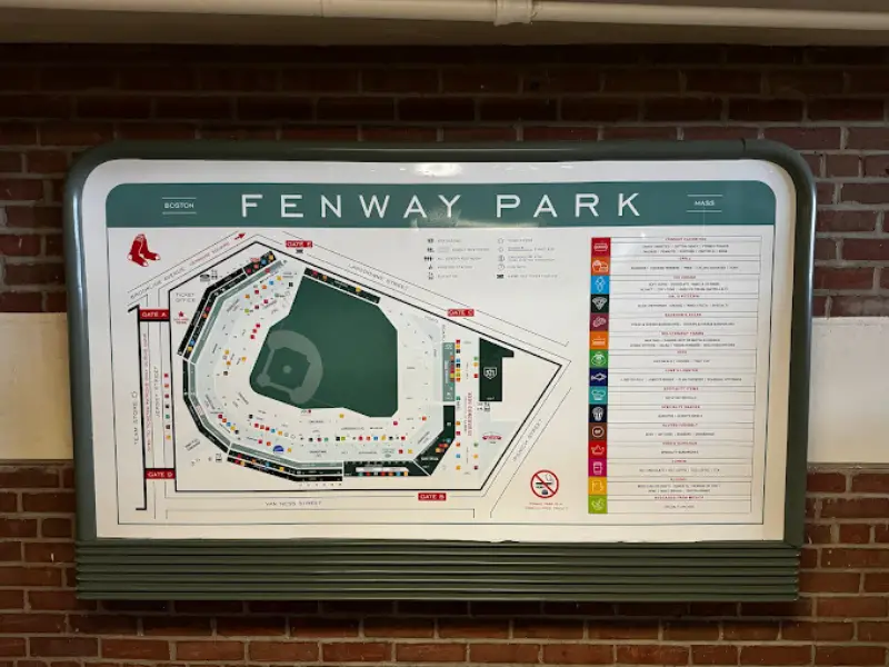 The map of Fenway Park